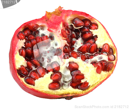 Image of Half of fresh red pomegranate