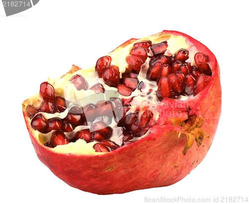 Image of Part of fresh red pomegranate