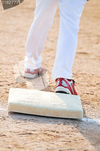 Image of Baseball boy on base