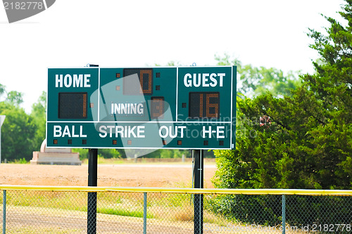 Image of Baseball scoreboard