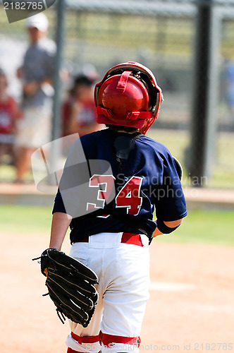 Image of Little league baseball catcher