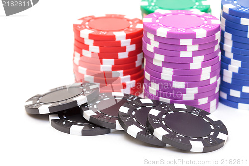 Image of Stacks of Poker Chips