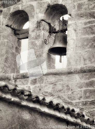 Image of Church bell, artistic toned photo