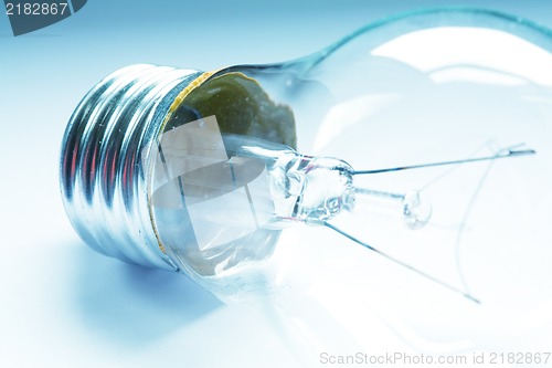 Image of A macro shot of a lightbulb