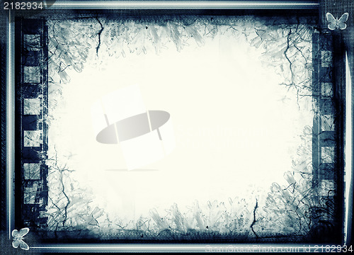 Image of Grunge film frame with space for text or image