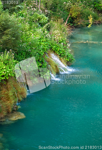 Image of Beautiful waterfalls at Plitvice Lakes National Park
