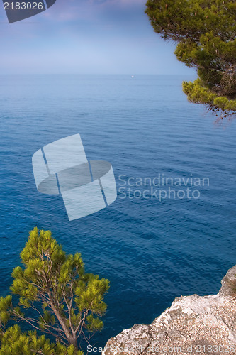 Image of Beautiful rocky Mediterranean coast on a calm day