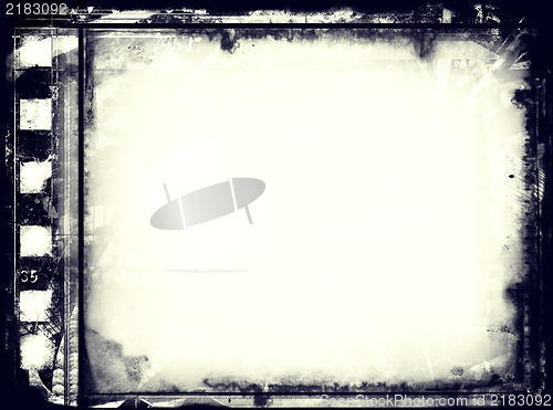 Image of Grunge film frame with space for text or image
