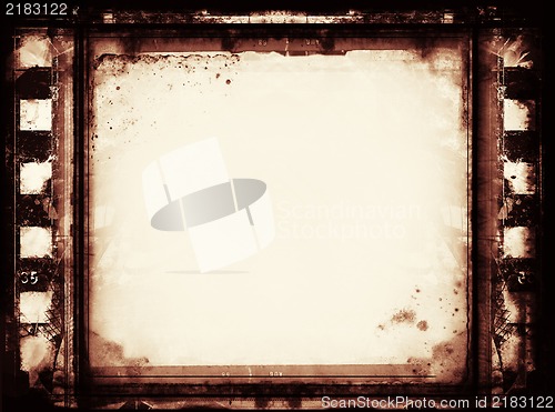 Image of Grunge film frame with space for text or image