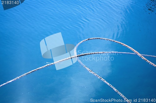 Image of Rope on the water background