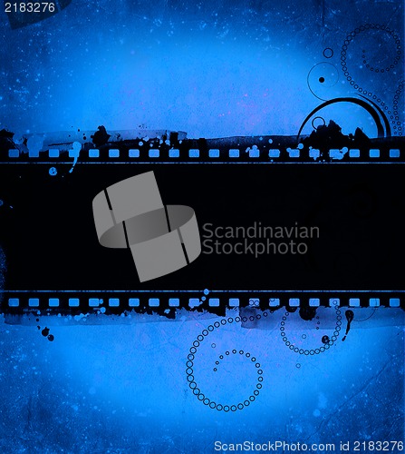 Image of Grunge film frame with space for text or image