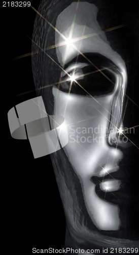 Image of extreme glossy glass head