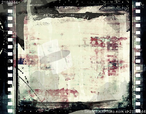 Image of Grunge film frame with space for your text or image