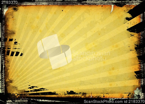 Image of Grunge retro style abstract textured frame for your projects