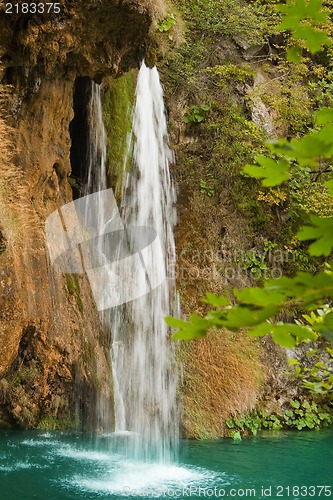 Image of Beautiful waterfalls at Plitvice Lakes National Park