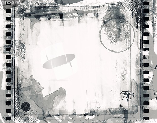 Image of Grunge film frame with space for your text or image