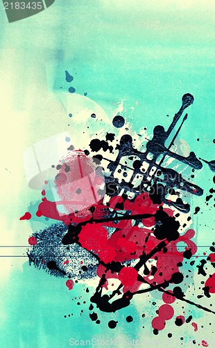 Image of Grunge collage, watercolor style , great background or texture