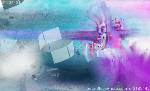 Image of Grunge collage, watercolor style , great background or texture