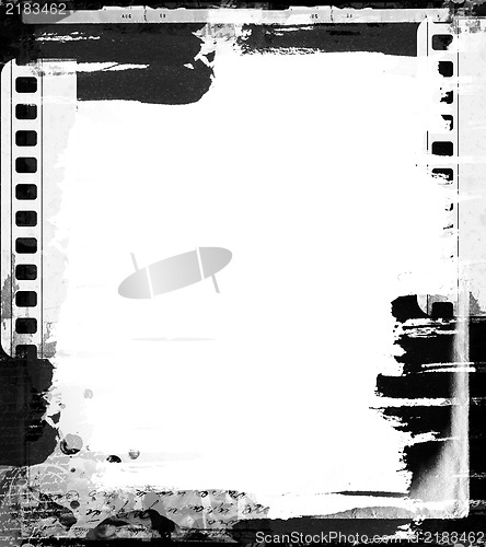Image of Grunge retro style abstract textured frame for your projects