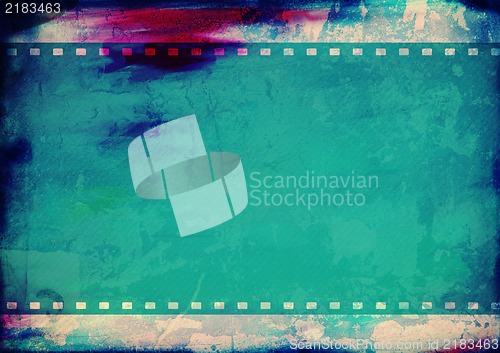 Image of Grunge film frame with space for your text or image