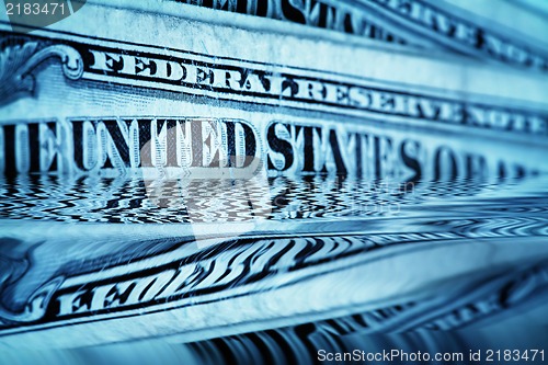 Image of US dollars background , artistic processed and toned photo