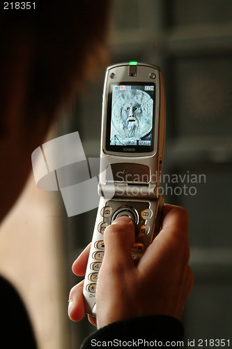 Image of bocca della verita im handy | mobile phone in rome