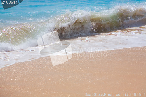 Image of Beautiful surfing sand beach