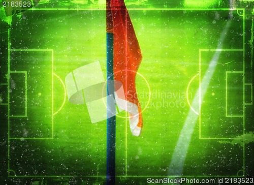 Image of Football (Soccer Field) illustration with  space for your text.