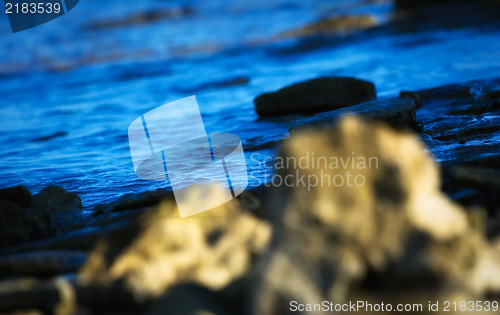 Image of Abstract details of a rocky Mediterranean beachan beach