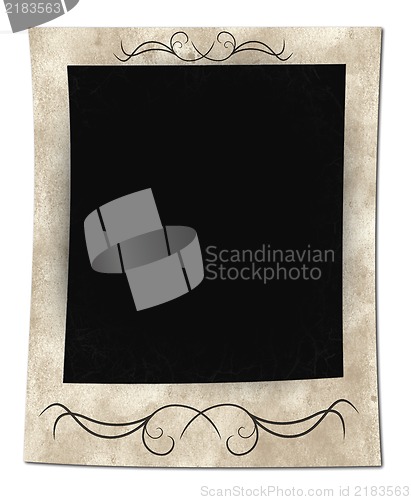 Image of Antique photo photo frame  with space for your text or image.