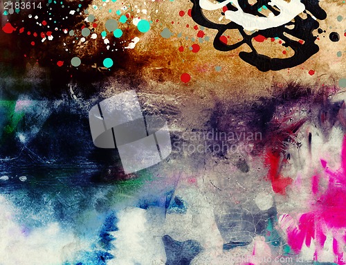 Image of Grunge  collage, watercolor style , great background or texture