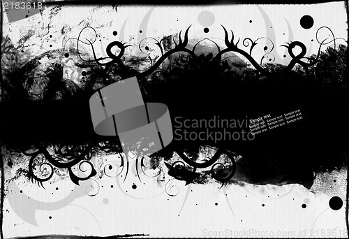 Image of Grunge retro style abstract textured frame for your projects
