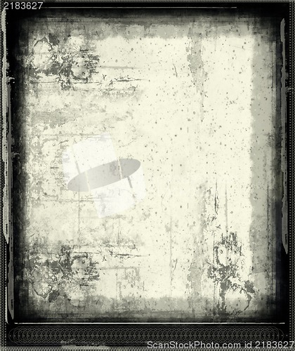Image of Grunge retro style abstract textured frame for your projects