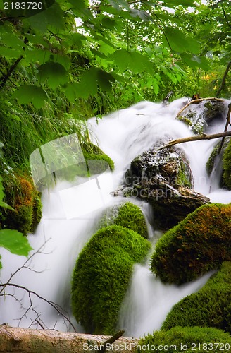 Image of Beautiful waterfalls at Plitvice Lakes National Park