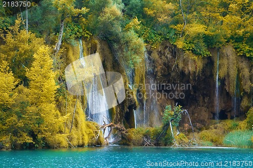 Image of Beautiful waterfalls at Plitvice Lakes National Park