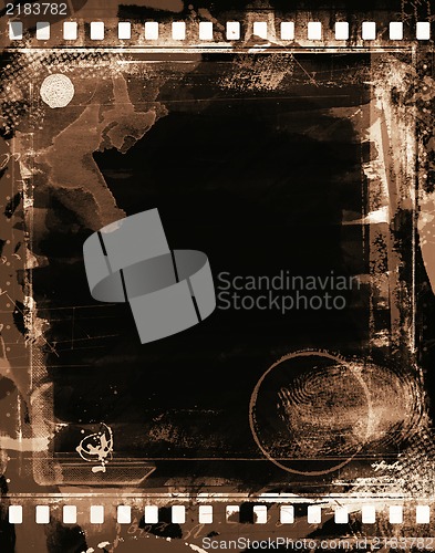 Image of Grunge film frame with space for your text or image