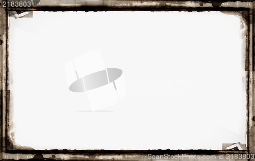 Image of Grunge retro style abstract textured frame for your projects