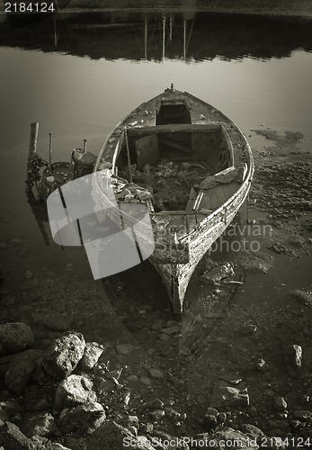 Image of Abandoned Wooden Boat