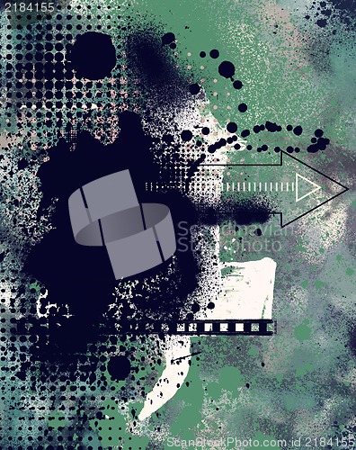 Image of Grunge abstract textured  collage