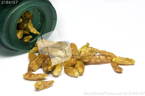 Image of Dry chilli on white