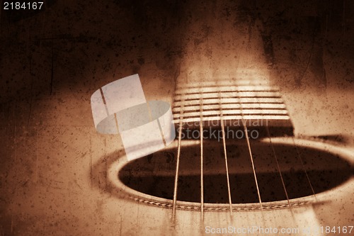 Image of Guitar background , grunge textured image