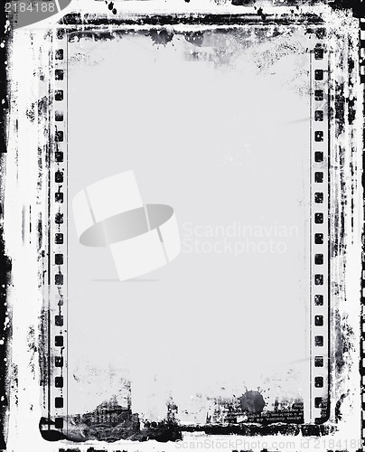 Image of Grunge film frame with space for text or image