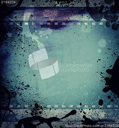 Image of Grunge film frame with space for text or image