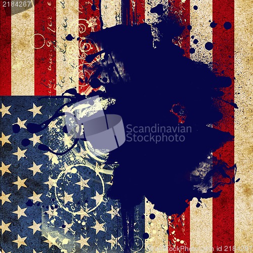 Image of Grunge flag of  USA