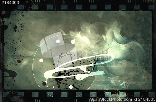 Image of Grunge film frame with space for text or image