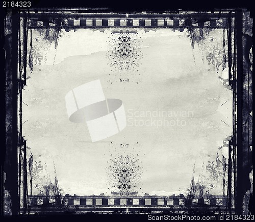 Image of Grunge film frame with space for text or image
