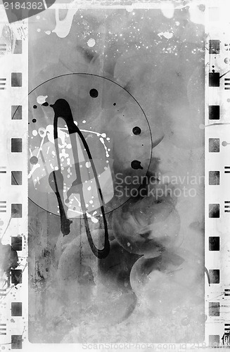 Image of Grunge film frame with space for text or image