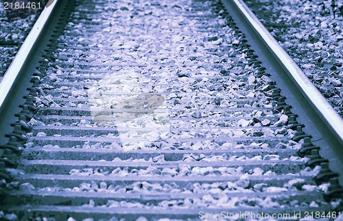 Image of Railway - retro style toned photo