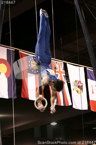 Image of Gymnast on rings