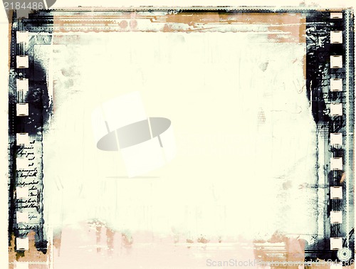 Image of Grunge film frame with space for text or image